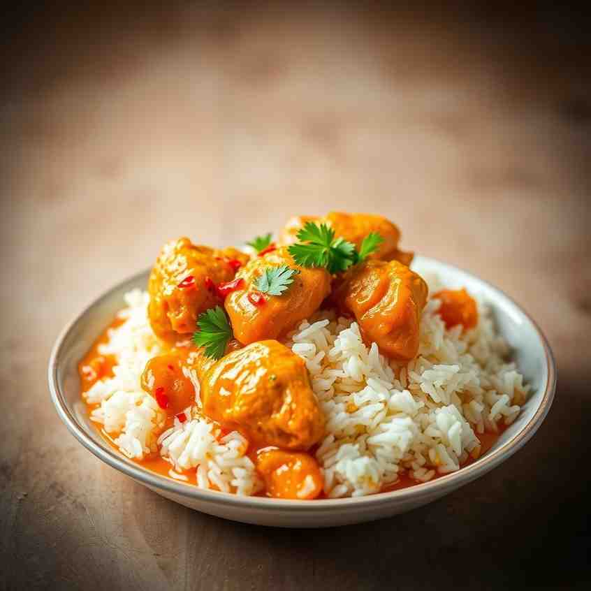 Bhutanese Bliss: Spicy Chicken Curry Rice & Chicken Delight!